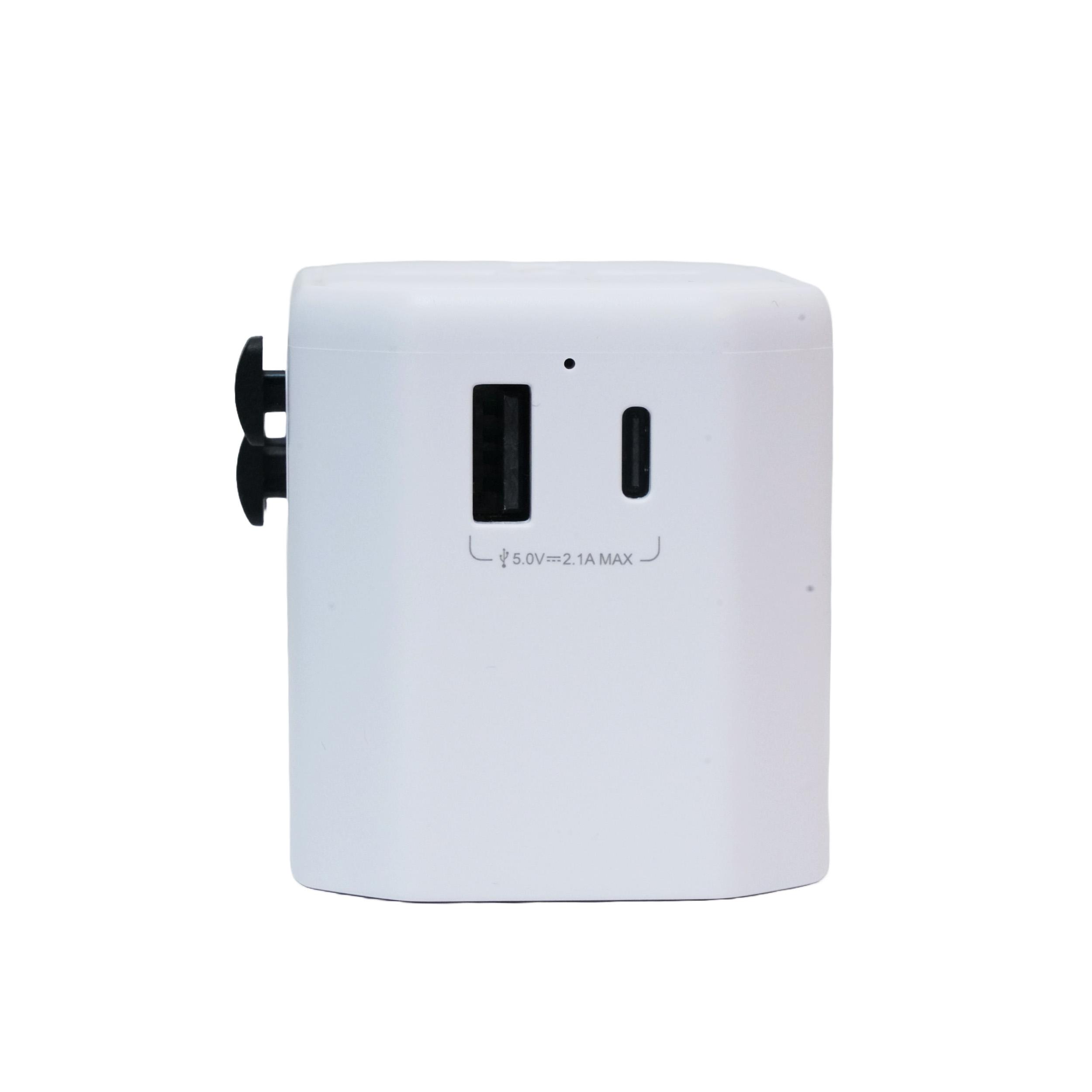 Custom Universal Travel Adaptor - White